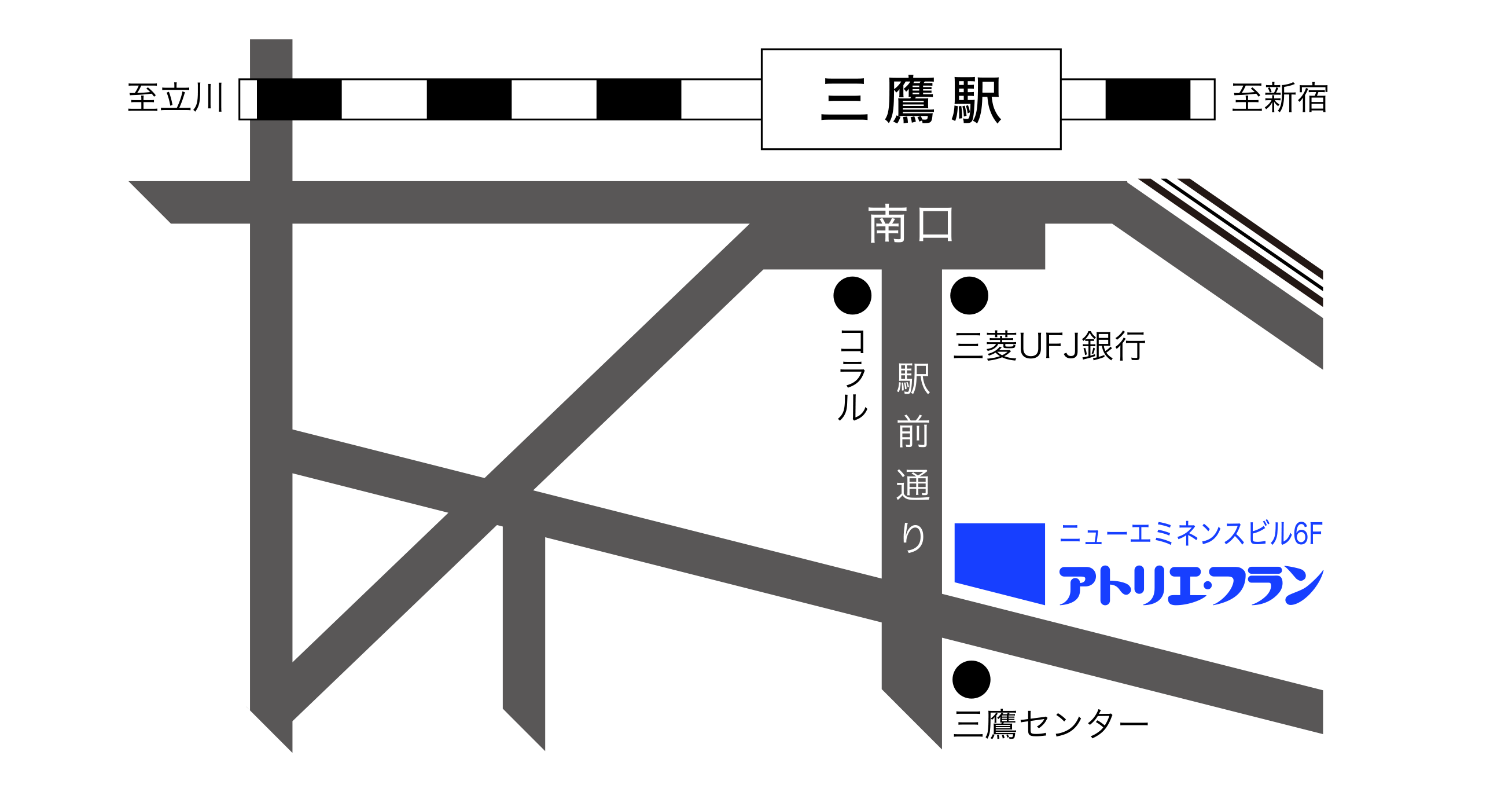 アトリエ・フランへの地図